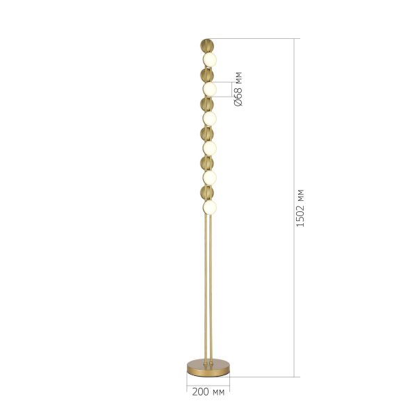 SL6610.205.12 Светильник напольный ST-Luce золотистый/белый LED 1*24W 4000K MONRO — изображение 5