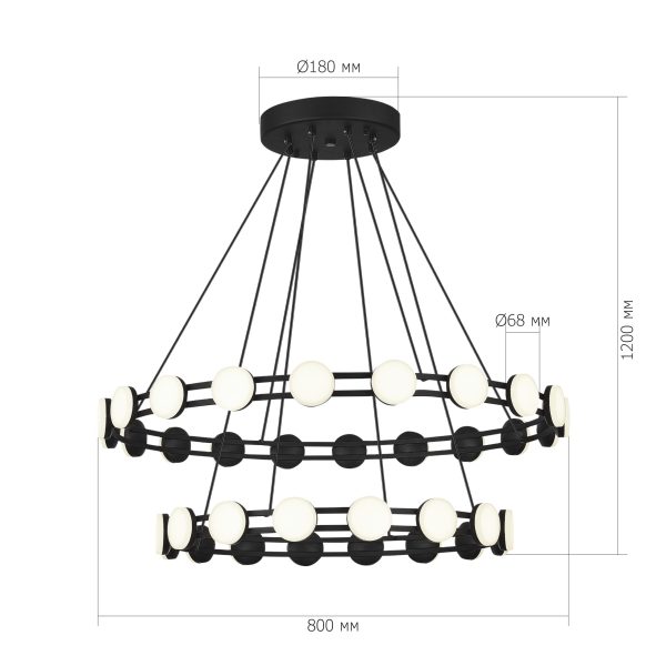 SL6610.403.36 Светильник подвесной ST-Luce черный/белый LED 1*70W 4000K MONRO — изображение 5