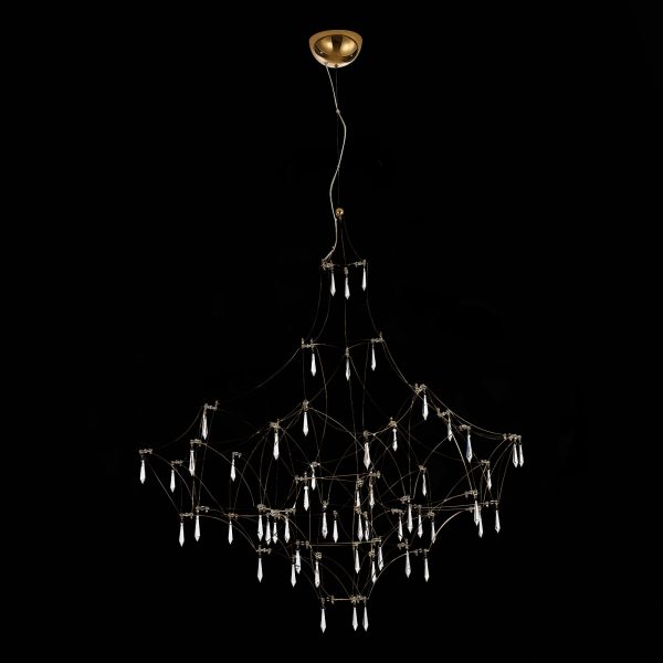 SL797.203.114 Люстра подвесная ST-Luce Золотистый, Прозрачный LED 114*0,45W 3000K GRAVETTA — изображение 4