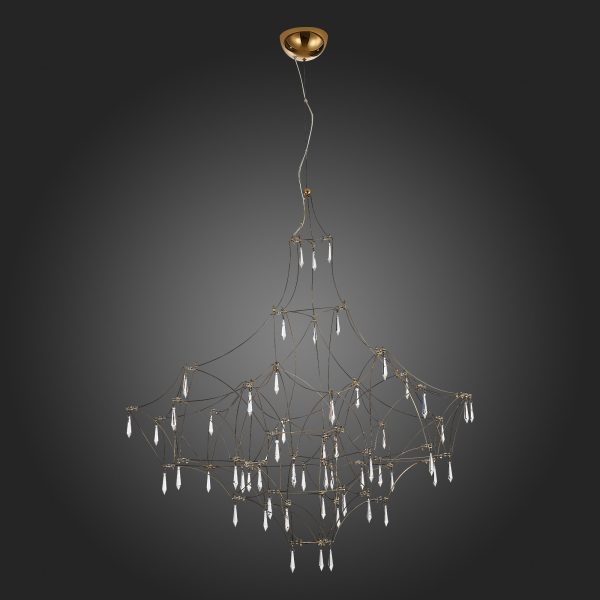 SL797.203.114 Люстра подвесная ST-Luce Золотистый, Прозрачный LED 114*0,45W 3000K GRAVETTA — изображение 5