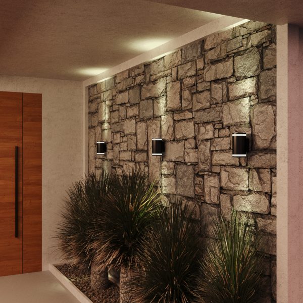 SL9009.401.02 Светильник уличный настенный ST-Luce черный/белый GU10 2*50W TUBO — изображение 5