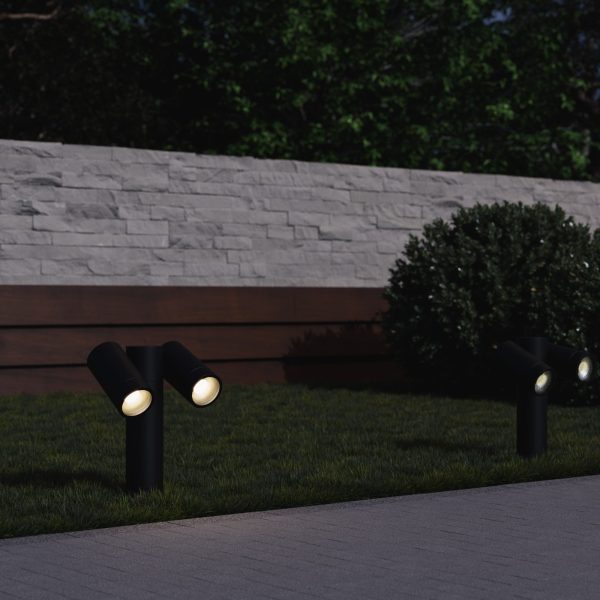 SL9011.405.02 Светильник уличный наземный ST-Luce черный/белый GU10 2*50W ECOLLO — изображение 5