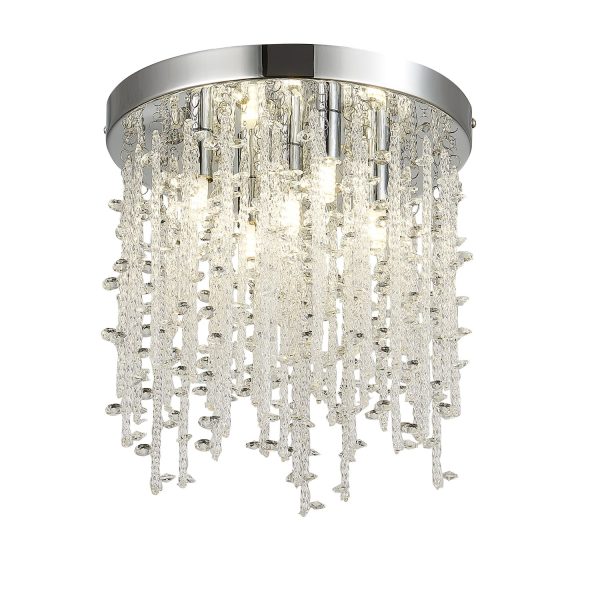 SLE103302-05 Светильник потолочный Хром/Прозрачный G9 LED 5*3W LUCCHIO — изображение 3