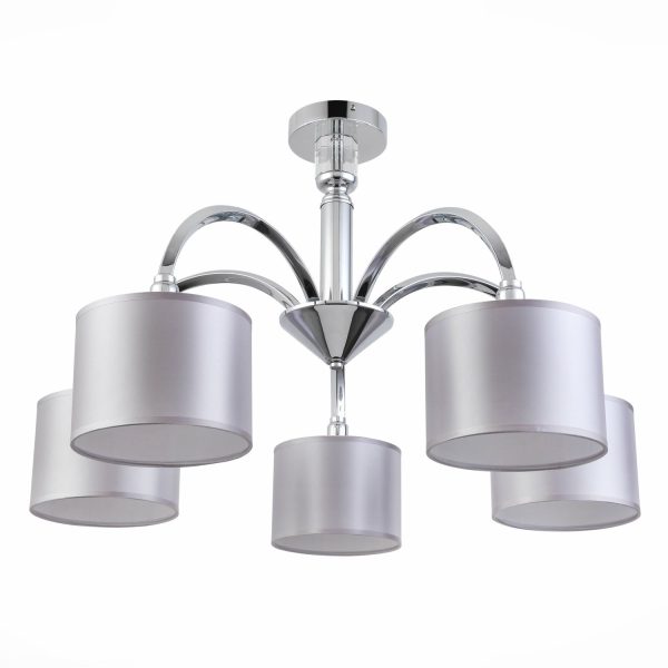 SLE107202-05 Светильник потолочный Хром/Светло-серый E14 5*40W SNERE — изображение 2