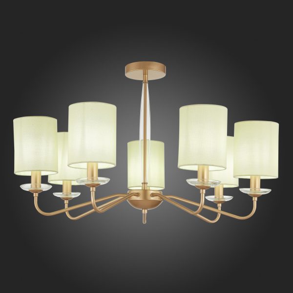 SLE108002-07 Светильник потолочный Золотистый/Бежевый E14 7*40W RITA — изображение 2