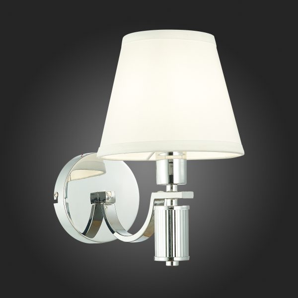 SLE111301-01 Светильник настенный Хром/Белый E14 1*40W MONZA — изображение 2