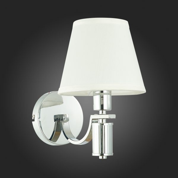 SLE111301-01 Светильник настенный Хром/Белый E14 1*40W MONZA — изображение 5