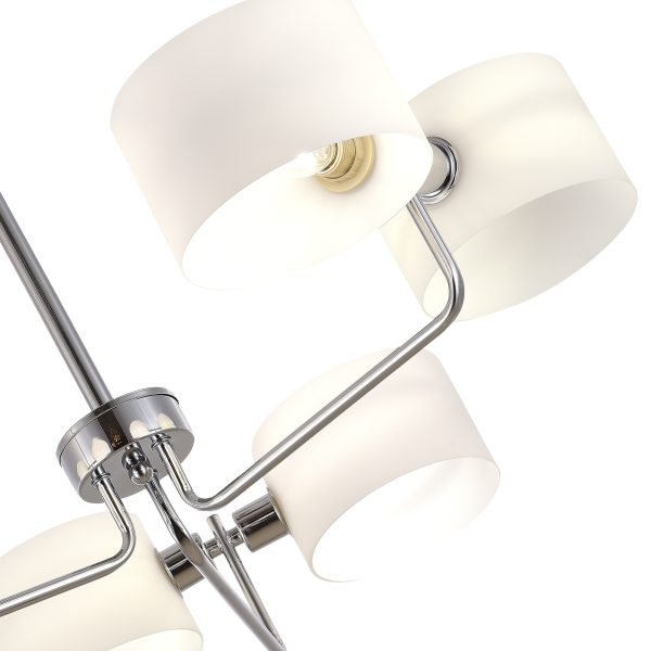 SLE1121-102-06 Светильник потолочный Хром/Молочно-Белый E14 6*40W AERIN — изображение 3