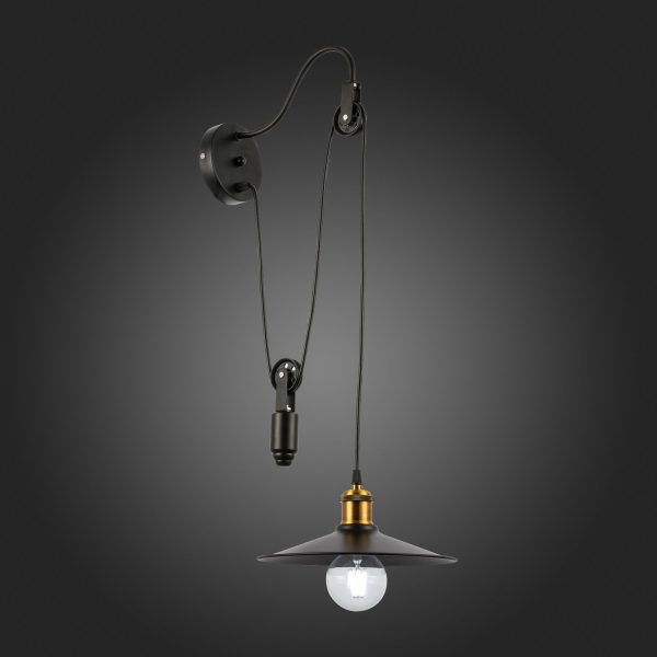 SLE120501-01 Светильник настенный Черный/Черный E27 1*60W ESPERAZZA — изображение 2