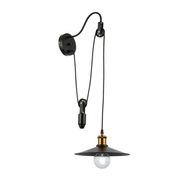 SLE120501-01 Светильник настенный Черный/Черный E27 1*60W ESPERAZZA — изображение 3