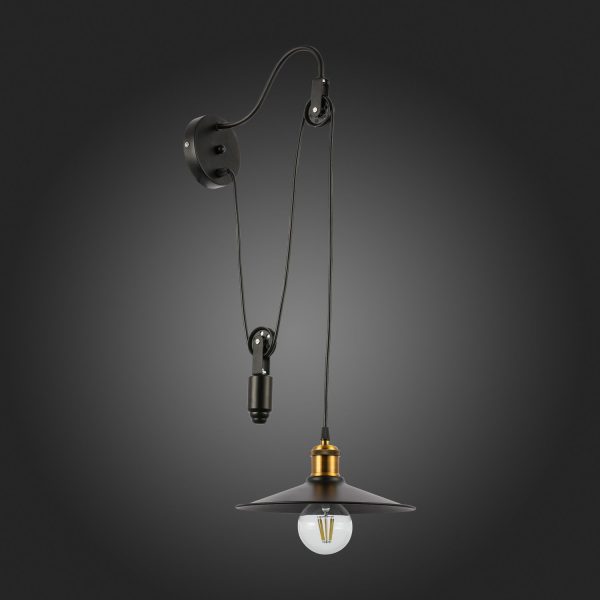 SLE120501-01 Светильник настенный Черный/Черный E27 1*60W ESPERAZZA — изображение 5