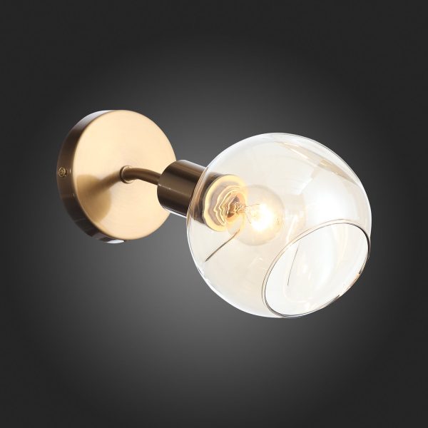 SLE155301-01 Светильник настенный Античная медь/Янтарный E14 1*60W GENTORE — изображение 2