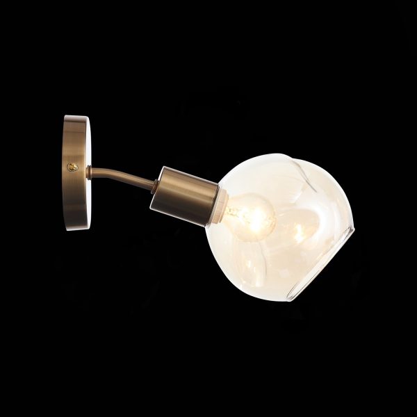 SLE155301-01 Светильник настенный Античная медь/Янтарный E14 1*60W GENTORE — изображение 3