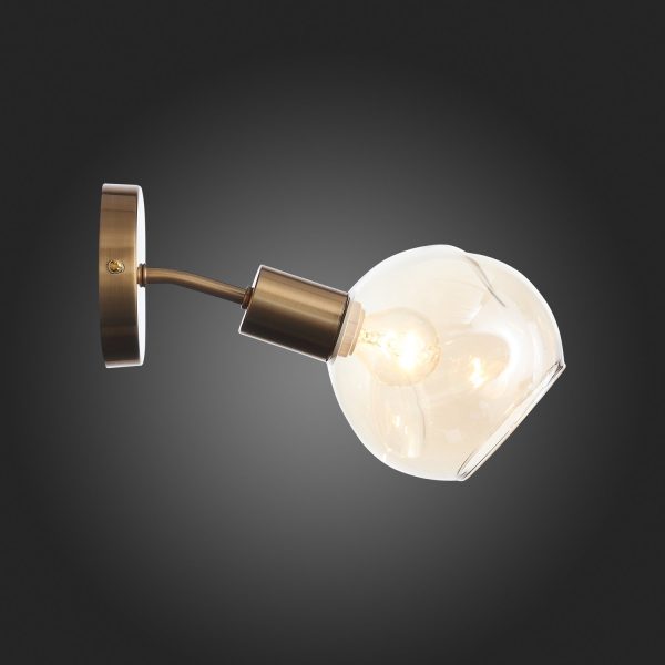 SLE155301-01 Светильник настенный Античная медь/Янтарный E14 1*60W GENTORE — изображение 4