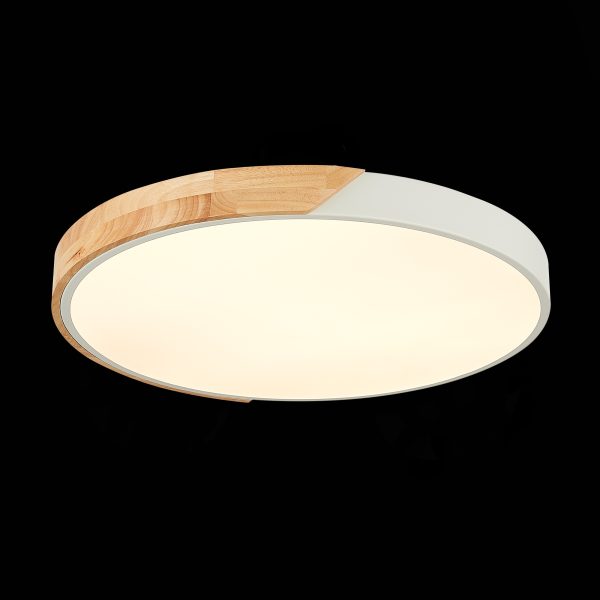 SLE200952-01 Светильник потолочный Белый, Светлое дерево/Белый LED 1*45W 3000K/4000K/6000K FESTA — изображение 3