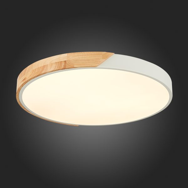 SLE200952-01 Светильник потолочный Белый, Светлое дерево/Белый LED 1*45W 3000K/4000K/6000K FESTA — изображение 4