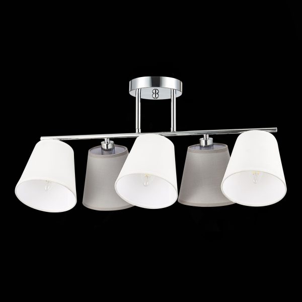 SLE300402-05 Светильник потолочный Хром/Белый, Серый E14 5*40W PRATO — изображение 4