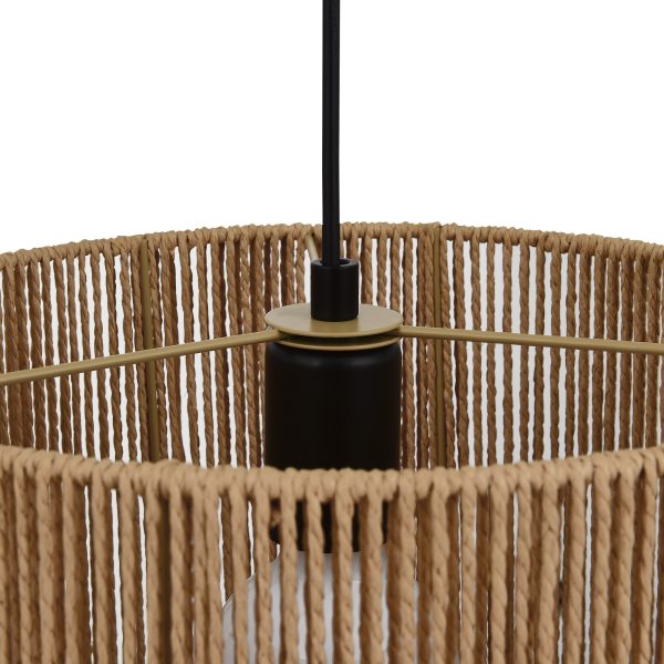 SLE6024-603-01 Светильник подвесной бежевый/черный E27 1*40W ETTAN — изображение 4