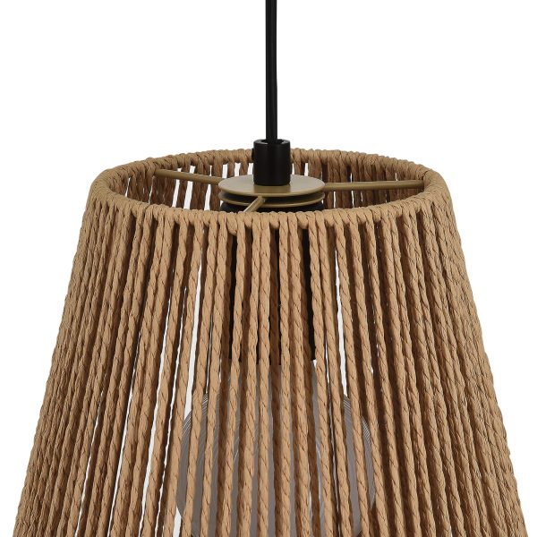 SLE6025-613-01 Светильник подвесной бежевый/черный E27 1*40W ETTAN — изображение 4