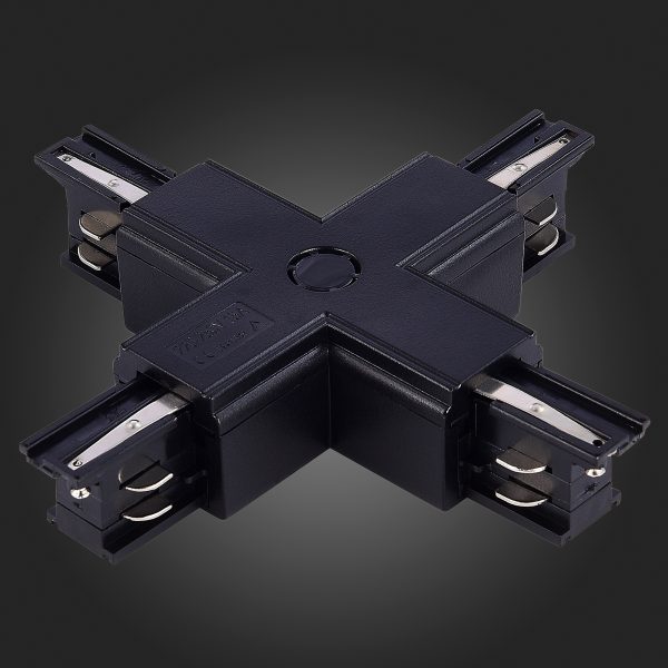 ST030.409.17 Х-образный токоподвод для трехфазного шинопровода ST-Luce Черный TRACE — изображение 2