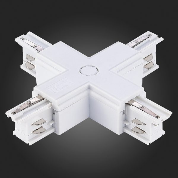 ST030.509.17 Х-образный токоподвод для трехфазного шинопровода ST-Luce Белый TRACE — изображение 2