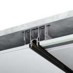 ST1004.429.12 Шинопровод магнитный встраиваемый под ГКЛ 12мм ST-Luce Черный L2000мм(заглушки в комп) SKYLINE 48