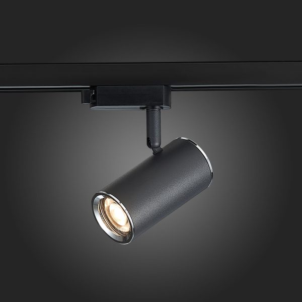 ST301.406.01 Св-к трек. Черный GU10 1*50W  IP20 L104xW54xH111 220V Без ламп BASE — изображение 2