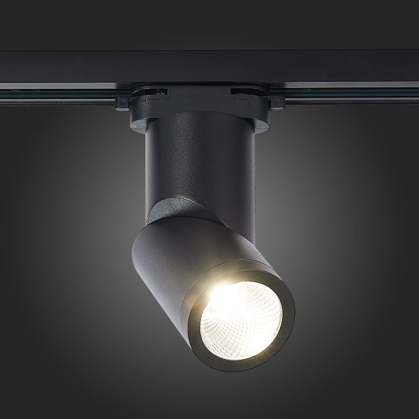 ST650.436.10 Св-к трек. Черный LED 1*10W 3000K 800Lm Ra>90 38° IP20 D60xH190 165-265V BASE — изображение 2