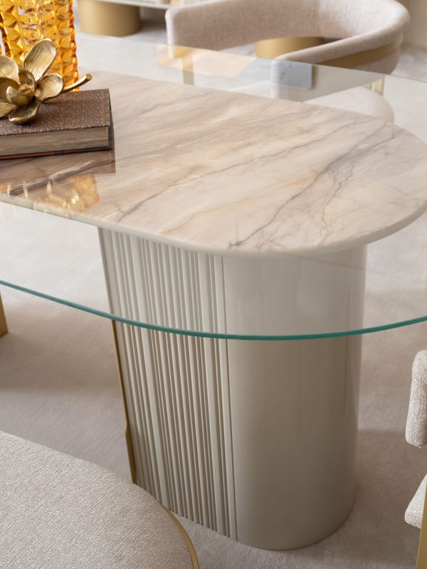 Стол обеденный Массимо 220 см стекло — изображение 5