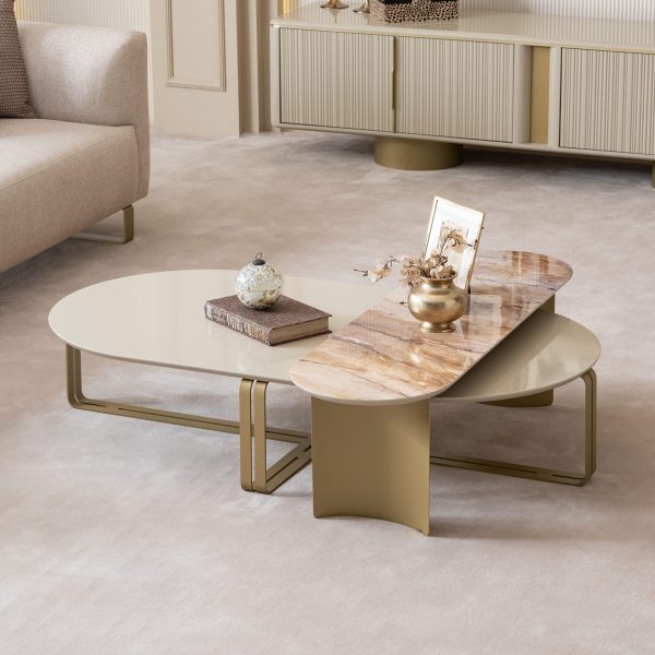 Стол журнальный Массимо овальный в комплекте 2 шт. — изображение 2