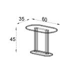 Столик кофейный овальный Милан — изображение 2