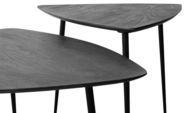 Столики из массива акации в скандинавском стиле, платина — изображение 4