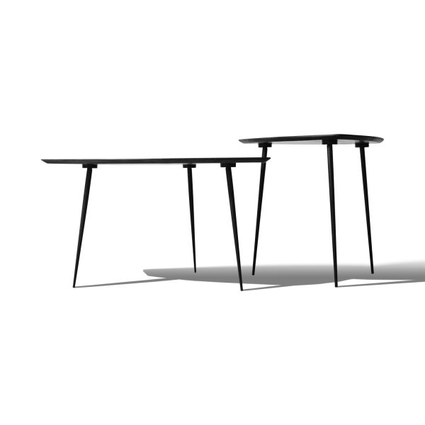 Столики из массива акации в скандинавском стиле, платина — изображение 5