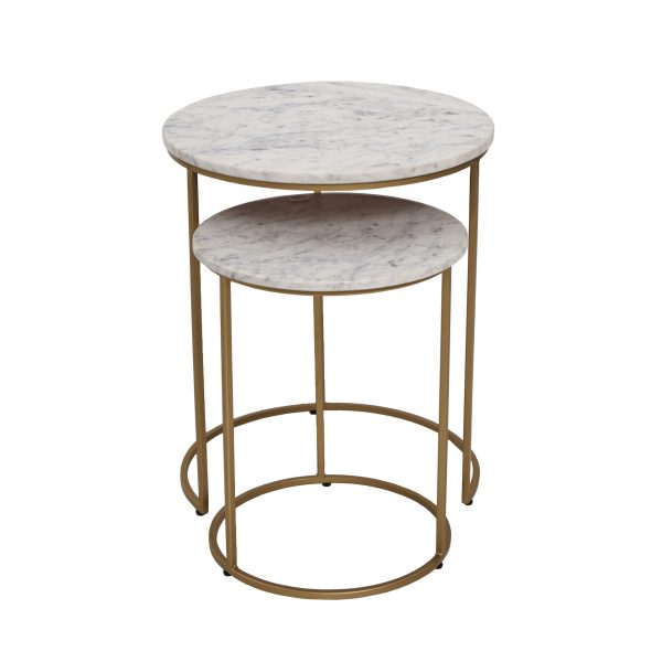 Столики из мрамора, набор БРУНИ Вайт — изображение 5