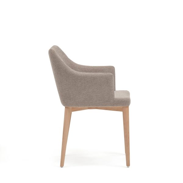 Стул Croft из коричневой синели с ножками из массива ясеня — изображение 3