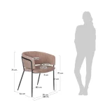 Стул Konnie розовый вельвет — изображение 4