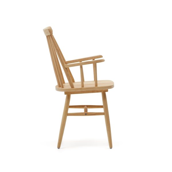Стул Kristie с подлокотниками натуральное дерево — изображение 3