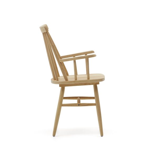 Стул Kristie с подлокотниками натуральное дерево — изображение 4