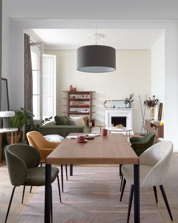 Стул Minna из зеленого бархата на стальных ножках с черной отделкой — изображение 3