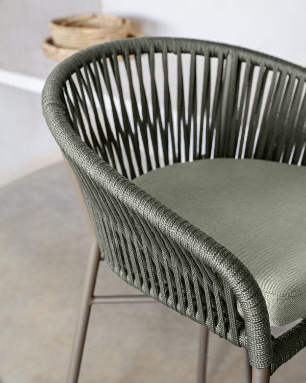 Стул Yanet из зеленой веревки, высота 65 см — изображение 3