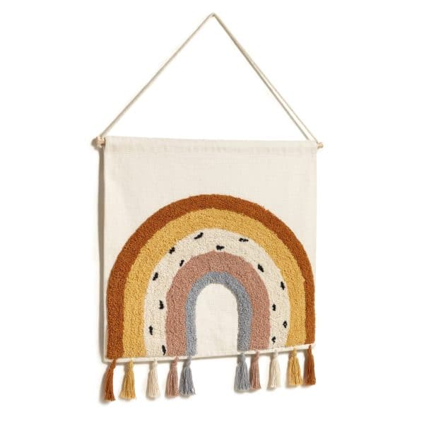 Tadea Настенный гобелен 100 % хлопок с многоцветным радужным рисунком 60 x 52 см — изображение 4