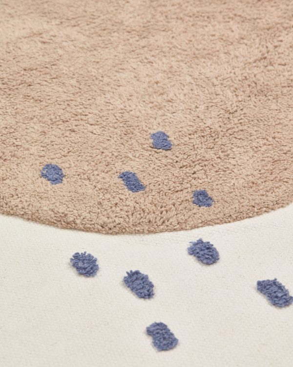 Tamya Круглый ковер из 100% хлопка с коричневой грушей Ø 120 см — изображение 4