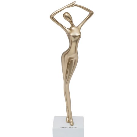 TB3510 Статуэтка "Женская грация" цвет золото 10*7*35см
