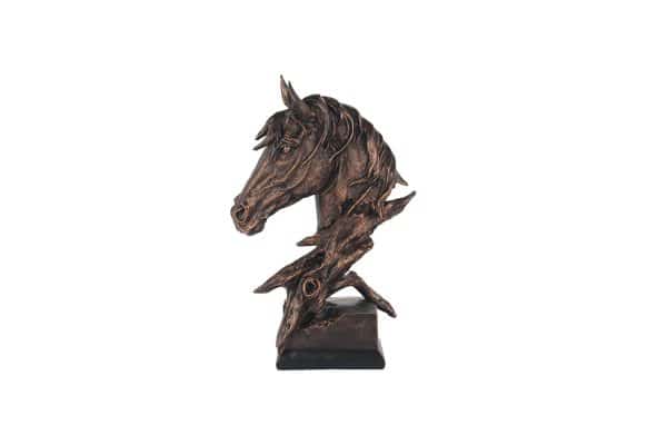 TB4227 Статуэтка "Голова лошади" цвет бронза 27*27*42см