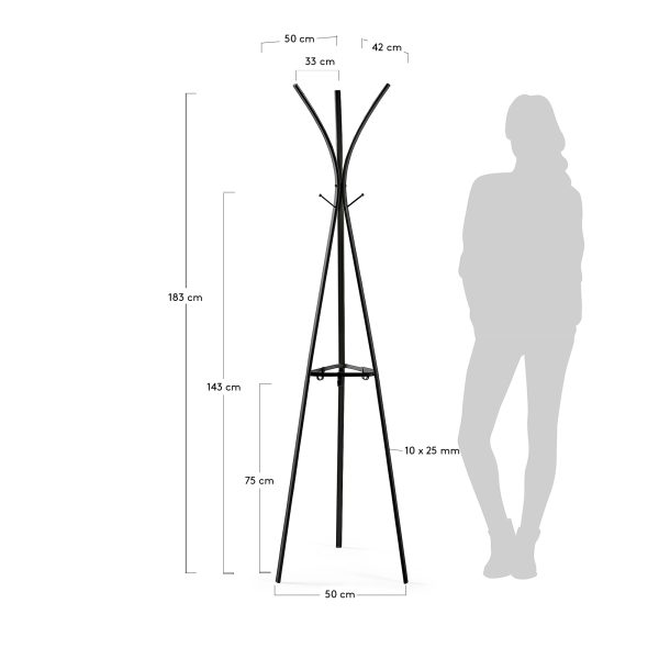 Вешалка Stearn металлическая черная — изображение 3