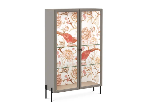 Витрина 2-х дверная Banksy серый, розовый — изображение 2