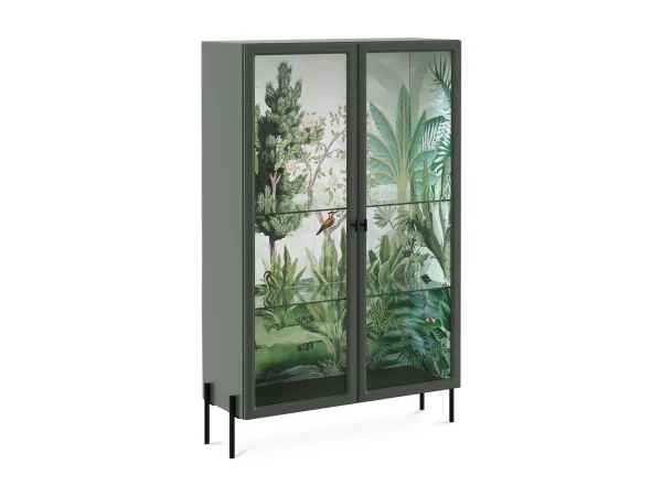 Витрина 2-х дверная Banksy серый, зеленый — изображение 3