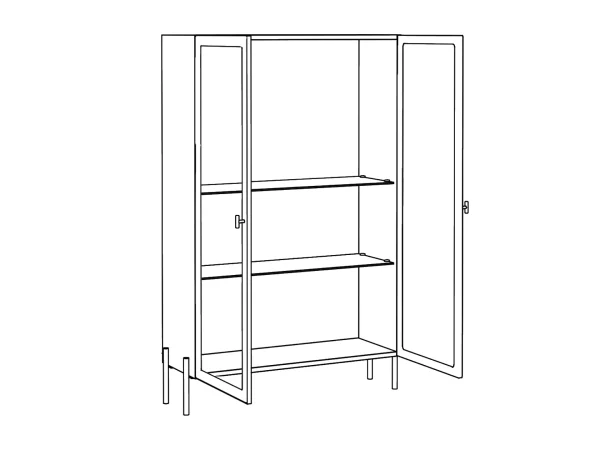 Витрина 2-х дверная Banksy серый, розовый — изображение 4