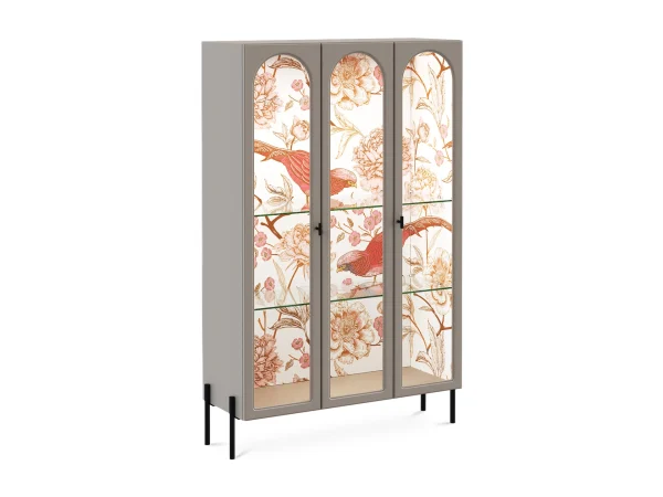 Витрина 3-х дверная Banksy серый, розовый — изображение 2