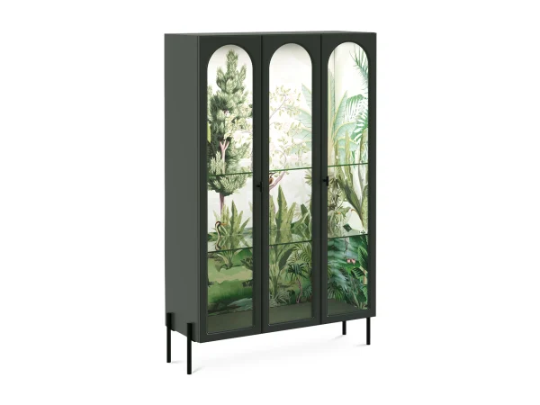 Витрина 3-х дверная Banksy серый, зеленый — изображение 2